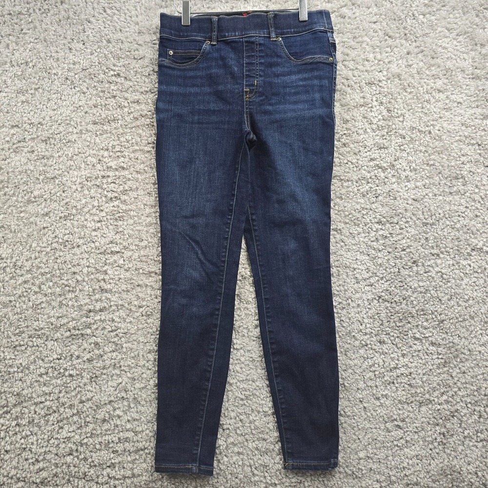 SPANX Ankle Jeans Women Small Blue Dark Wash Pull On‎ Skinny Minimalist